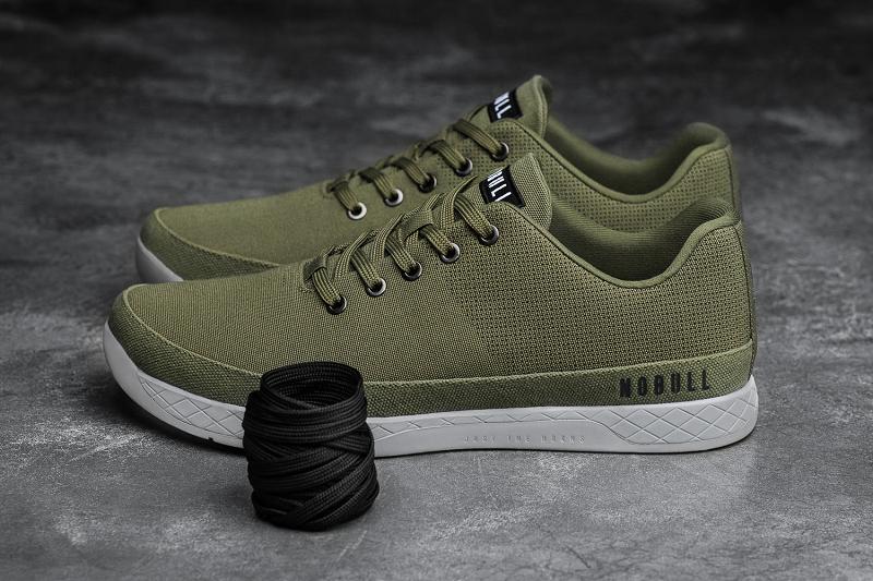 Nobull Moss Canvas Women's Trainers Olive | USA I1940L